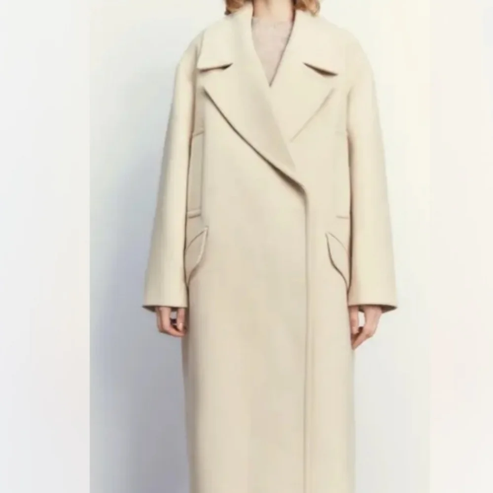 New ZARA Oversized Vanilla/Cream Coat NWT Small Ref 2675/241